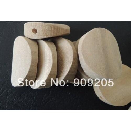 SANSHOOR Natural Oval Round Wood Bead Unfinished Wooden Accessories Jewerly For Diy 50pcs/lot SMT-385J