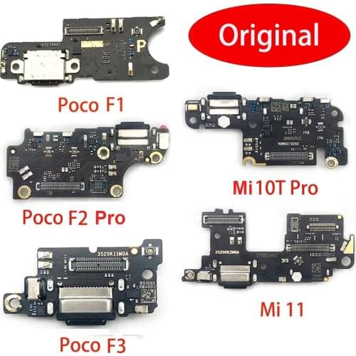 Original For Xiaomi Pocophone F1 F2 F3 / Poco F1 F2 F3 /Mi 11 10T Pro USB Charging Port Flex Cable Dock Connector Board Parts