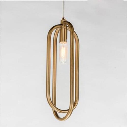 Gold Black Nordic Pendant Light Clear Glass Lampshade Hanging Lamp Dining Room Cafe Bar LED Pendant Lights Suspension Luminaire