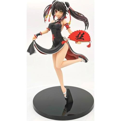 Anime DATE A LIVE Tokisaki Kurumi cheongsam PVC Action Figure Sexy Figure Collection Model Toys Doll Gifts