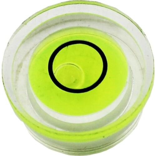 QASE New Material Flange Level Bubble Universal Circular Acrylic Bubble Level horizontal Instrument Size 16*7.5mm(20 pieces/Lot)