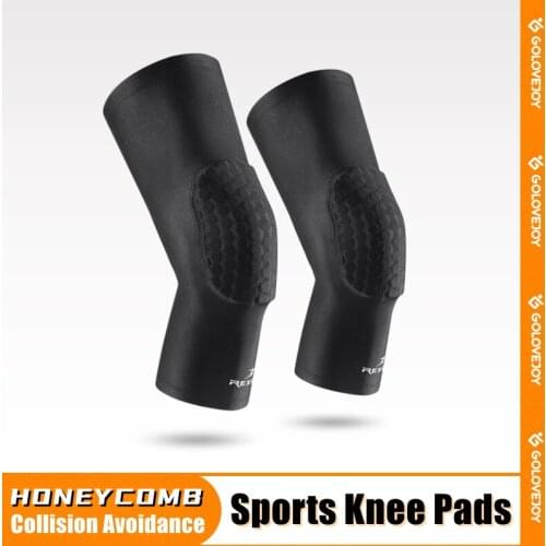 Sports Basketball Knee Pad Honeycomb Anti-collision Breathable Compression Leggings Unisex Fitness Running Kneepads Single Pack