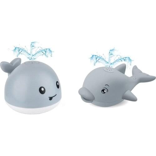 Swimming Pool Outdoor Water Toy Water Spray Toy Mini Cartoon Whale/Dolphin Model Educational Toy Bathtub Toys for Infant