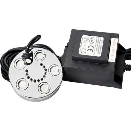 220V LED Colorful Lamp Ultrasonic Humidifier Mist Maker Fogger For Water Fountain Pond Atomizer Diffuser 5 Head Air Nebulizer