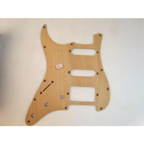 1PCS hand made left unfinished solid mahogany wood GUITAR Pickguard SSH #3114
