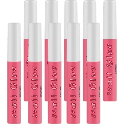 10Pcs 2g Nail Art Gel Transparent Non-marking Adhesive Nail Glue False Tips Sticky Paste Nail Decoration