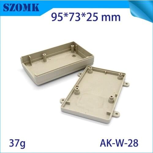 10 pcs/lot abs plastic electronics pcb design housing case and in light grey color material solid cover case 95*73*25mm