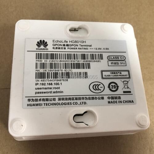 10Pcs 100% New Huawei HG8010H GPON ONU SC UPC / SC APC 1GE Port Fiber Optic Network Router, Without Single Box