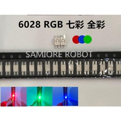1000pcs SMD 3528/6028 RGB LED Common Anode SMT Chip Tricolor (Red Green Blue) 1210 Shine down Light Emitting Diode Lamp