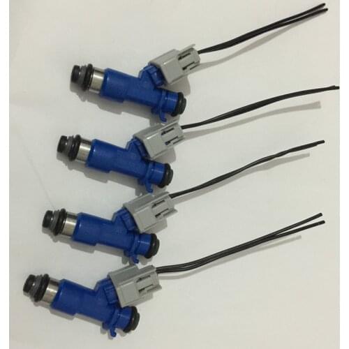 4x 410cc RDX Fuel Injector with plugs 16450RWCA01 16450-RWC-A01 for Acura HONDA 07-12 Honda Civic Integra RSX K20 K24 B16 B18