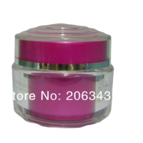 50G dark pink acrylic cream bottle with flower shape lid ,cosmetic container,,cream jar,Cosmetic Jar,Cosmetic Packaging