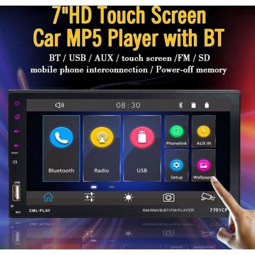 Car Radio MP5 Player For Android ISO HD USB AUX IN FM 2Din Autoradio CARPLAY Multimedia Mirror Link 7Inch Bluetooth Touch Screen