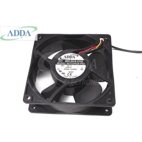 FOR ADDA AD1224UB-F52 12038 12cm 120mm DC 24V 0.2A DC Brushless Cooling Fans blower industrial cooler