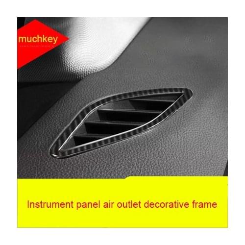 For BMW 2 series Gran tourer F46 218i 220i 2015-2019 carbon fiber Instrument panel air outlet decorative frame 2pcs