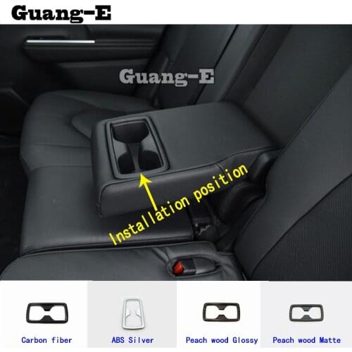 For Toyota Highlander 2020 2021 2022 Car Styling Cover Trim ABS Chrome Rear Back Center Console Cup Holder Gear Box Frame Parts