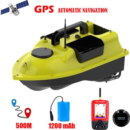 New Function Fixed Speed Cruise Remote Control Fishing Finder Boat 1.8KG GPS Positioning 500M Lure Fishing Smart RC Bait Boat
