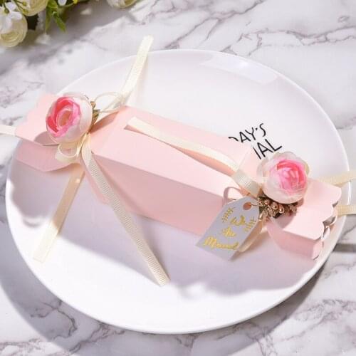 Honeyman pink candy box creative double-headed candy box wedding gift box festival candy bag Paperboard candy Box