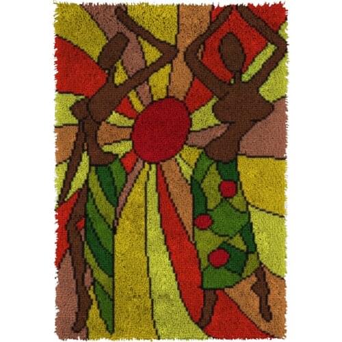 Latch hook rug kits carpet embroidery hook needlework button package carpet embroidery for crafts 61cmX85cm Sun Girl