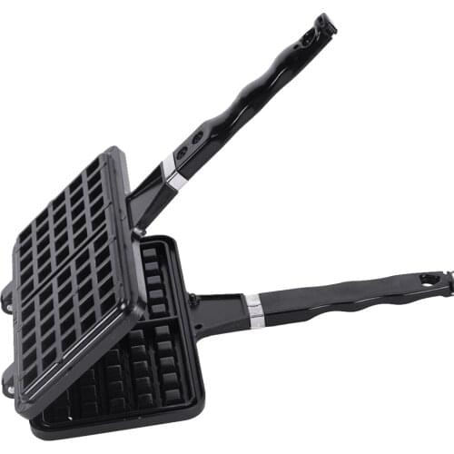 Kitchen Mold Baking Pan DIY Rectangle Breakfast Hanging Hole Cake Maker Non Stick Waffle Maker Stove Top Aluminum