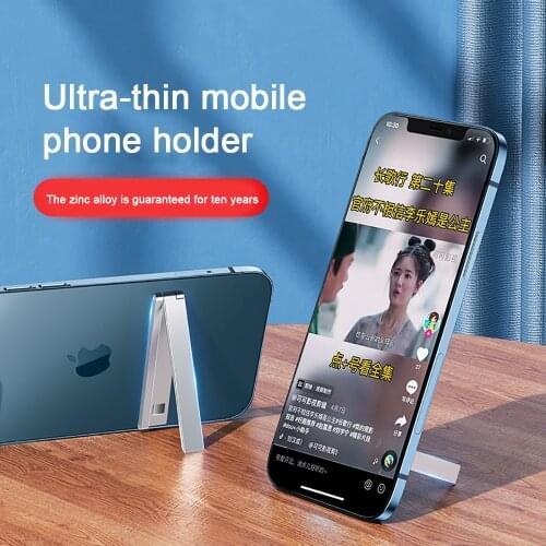 Metal folding mobile phone tablet universal small stand creative invisible mini ring buckle desktop portable live broadcast hot
