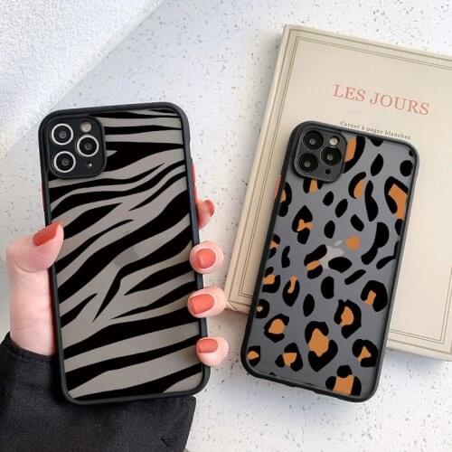Fashion Leopard Phone Case For iPhone 11 Pro Max XS Max 12 Mini 7 8 Plus X XR SE 2020 Clear Retro Zebra Pattern Shockproof Cover