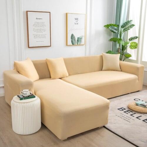 Solid Stretch Couch Slipcovers for Living Room Big Elastic Anti-dirty Sofa Cover Prtotector Case for Sofa