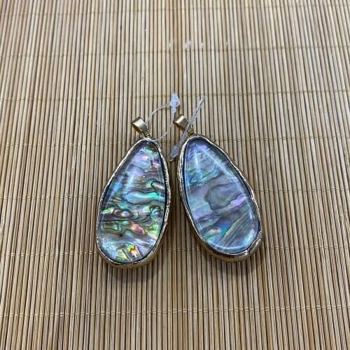 Natural Abalone Shell Necklace Pendant Crystal Charm Pendant Ladies Jewelry Suitable for Handmade DIY Jewelry Accessories