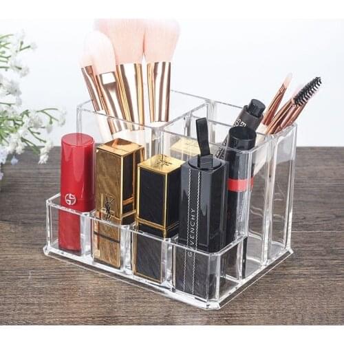 Plastic Makeup Organizer Box Cosmetics Storage Container Acrylic Lipstick Holder Jewelry Organizer Sundries Case Makeup Box