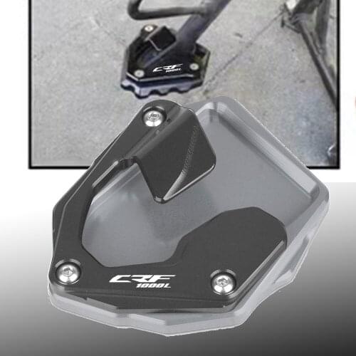 Motorcycle Kickstand Foot Side Stand Extension Pad Support Plate For Honda CRF 1000L Africa Twin CRF1000L Adventure Sports