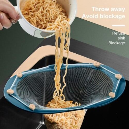 Anti-skid Triangle Drainage Rack Space Saving Sink Filter Rack Easy to Install ABS Triangle Sink Leftovers Filter Kitchen Tool