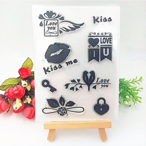 11*16cm Lip prints Transparent Clear Stamps / Silicone Seals Roller Stamp for DIY scrapbooking photo album/Card Making