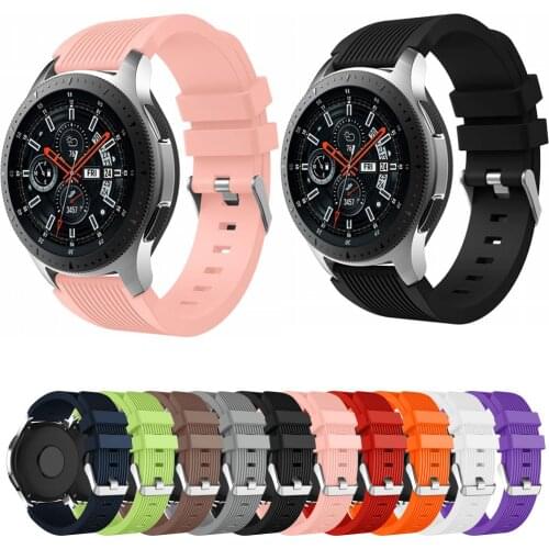 Soft Silicone Watch Band for Samsung Galaxy 46mm Strap Rubber Replacement Bracelet for Huami Amazfit Stratos 2 Pace 2 Band