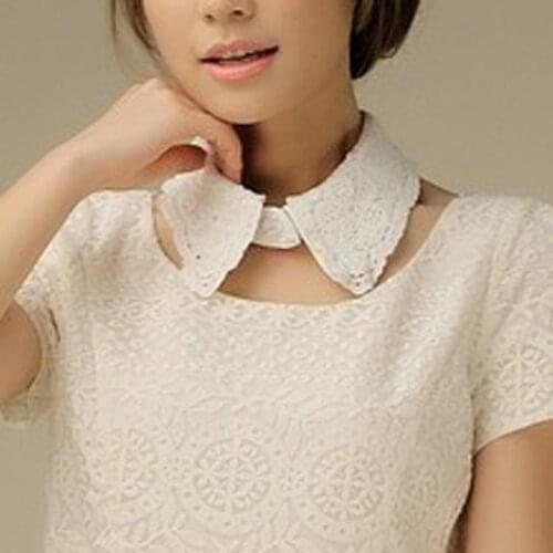 Detachable Lapel Shirt Wholesale All-match White And black Detachable Color Shirt Fake Collar Vintage Detachable Lapel Shirt