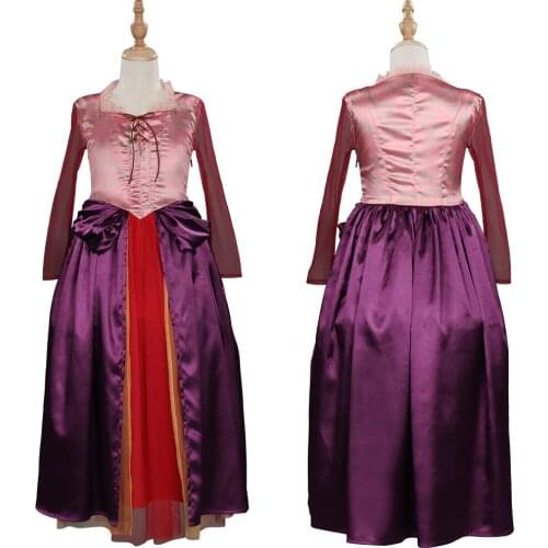 Sarah Sanderson Cosplay Costume Dress Outfits Halloween Carnival Suit For Kids Girls