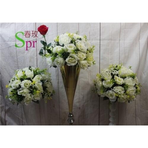 SPR New!! wedding road lead flowers Rose flowers candlestick table centerpiece flower decoratio Free shipping