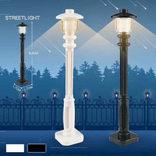 Streelight for Baseplate Road Lamp City Town Yard Lamp Street Straight crossroad t-junction curve road building block