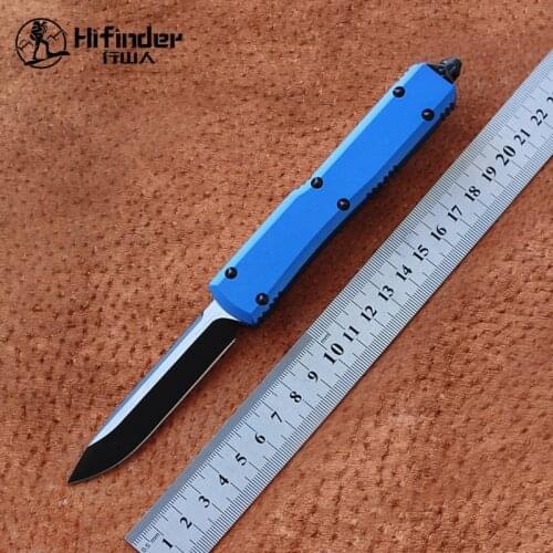 HIFINDER D2 black blade aluminum five colors handle camping survival outdoor EDC hunt Tactical tool dinner kitchen knife