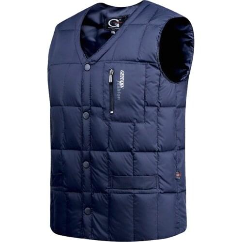 Outdoor Men Jacket Hiking Fishing Vest Autumn Winter Warm Sleeveless V-neck Button Down Lightweight Waistcoat Fashion Male Vest