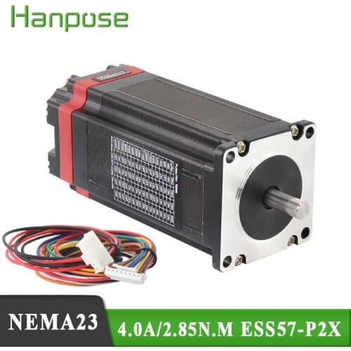 1PCS Drive servo motor integrated machine 2 phase 4-Leads 4.0A 2.85N.m 100mm ESS57-P2X Nema23 Stepper Motor For 3D Printer CNC