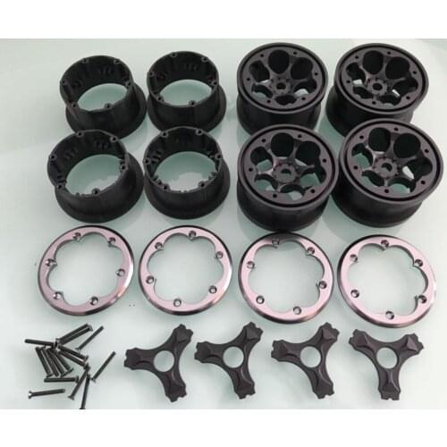 2.2 Crawler Tire Nylon beadlock wheels for 1/10 RC Rock Crawler RR10 Snowman90048-53 90045 90018 4pcs