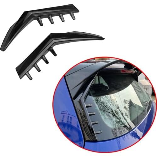 2 Pcs New Design For For Volkswagen VW Golf 8 MK VIII R GTI Spoiler Side Spoiler By High Quality Carbon Fiber Gloss Black
