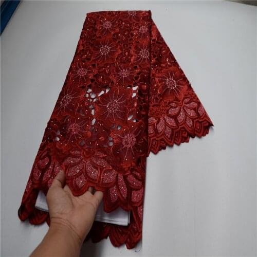 2021 Dubai High Quality Nigerian Swiss Voile Laces In Switzerland Hot Sale African Cotton Dry Embroidered Stone Fabric PS906