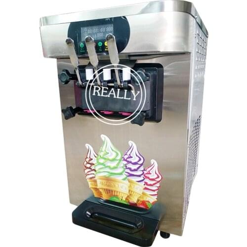 110V/ 220V THREE Flavors 18L-22L/H Commercial Soft Ice Cream Machine Sweet Ice Cream Maker Ice Cream Maker