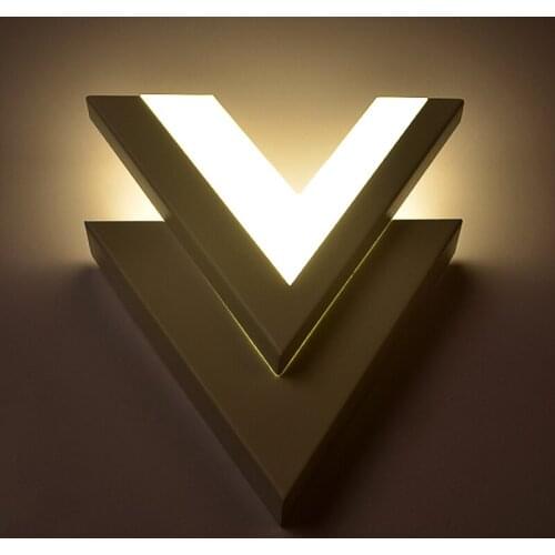 Acrylic creative Led Wall lamps living room lights simple bedroom bedside lamp type V corridor lamp night wall light CL FG129