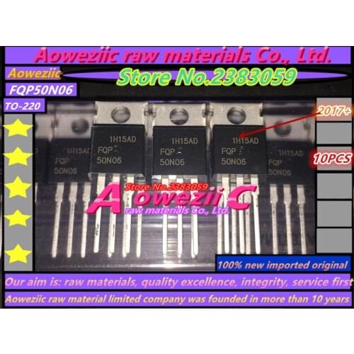 Aoweziic 2017+ 100% new original imported FQP50N06 50N06 TO-220 FET 60V50A NPN channel transistor