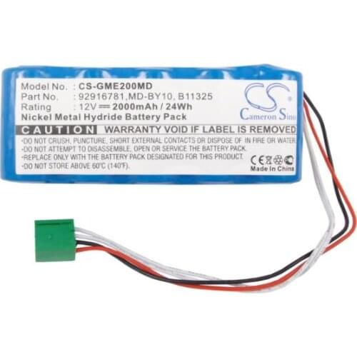 Cameron Sino 2000mAh battery for GE DASH 2000 DASH2000 Marquette Medical Systems DASH 2000 Monitor Dash 2000 92916781