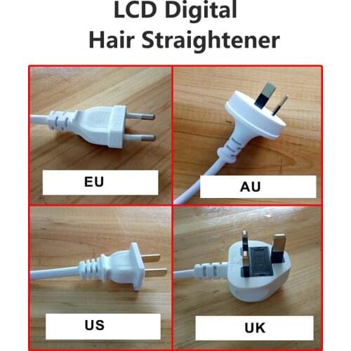 HQT-906 LED Digital Hair Straightener Irons Straightener Brush Black/White/Pink/Red/Purple Makeup Brush Tools 12pcs/lot DHL free