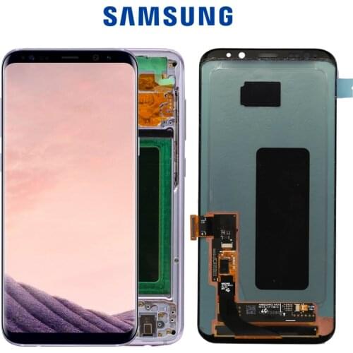 Original S8plus Display Screen for SAMSUNG Galaxy S8 PLUS Screen Replacement LCD Touch Digitizer Assembly G955 G955F with FRAME