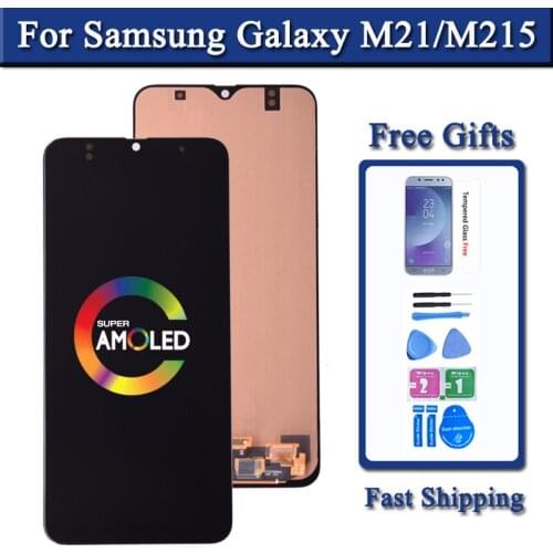 Super AMOLED Screen For SAMSUNG GALAXY M21 LCD with Touch Screen Digitizer Assembly For Samsung M215 LCD Replacement Display
