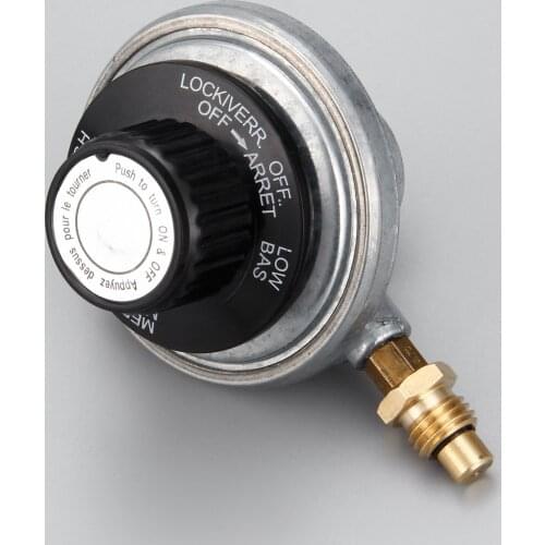 Male M12 Propane Low Pressure Gas Regulator Valve Adjustable Control Kit Thread With 0.7mm Nozzle Outlet 1 Inch-20 UNEF Inlet